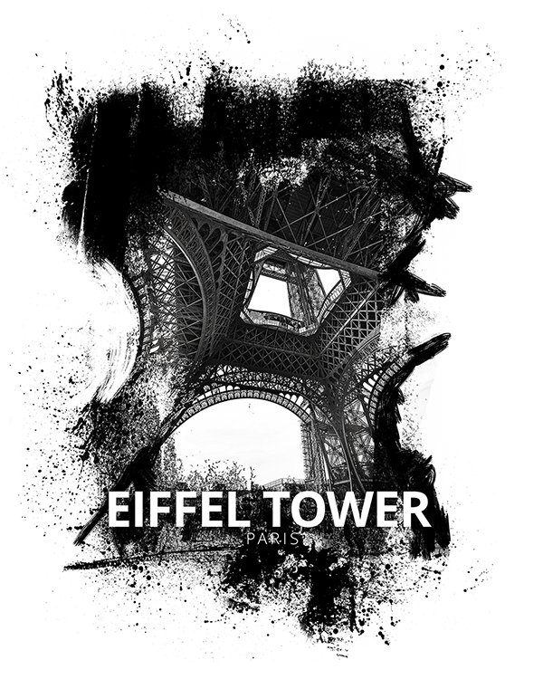 Pariser Eiffelturm-Tintenroller-Kunst