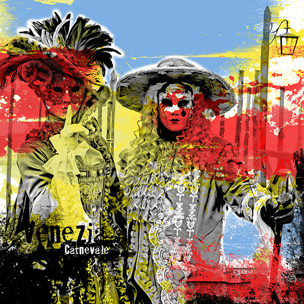 Eine Gruppe von Masken